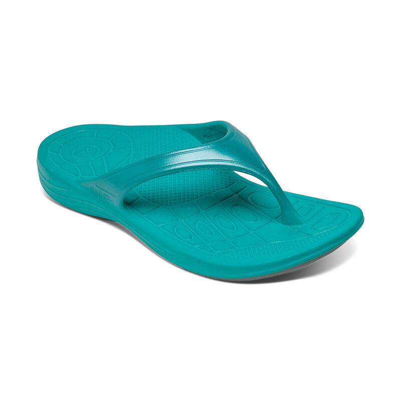 Infradito Aetrex Fiji Orthotic Donna Verde Acqua Chiaro | NER8157DV