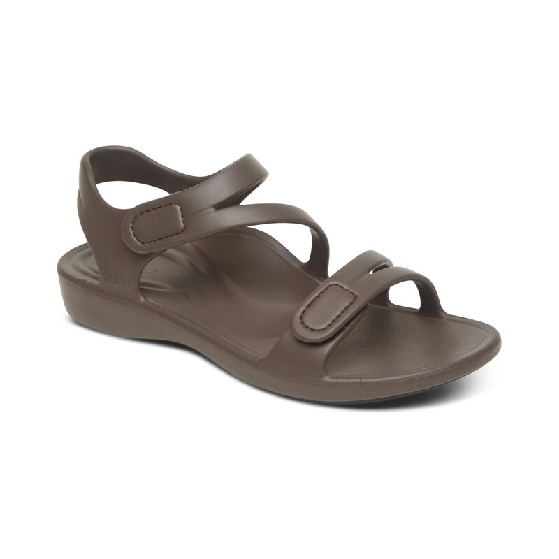 Sandali Aetrex Jillian Sportive Acqua-Friendly Donna Grigie Scuro | UZR9991LG