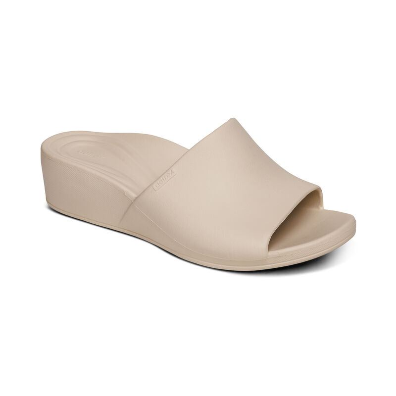 Sandali con Zeppa Aetrex Jamie Orthotic Donna Bianche | JLC8582AY