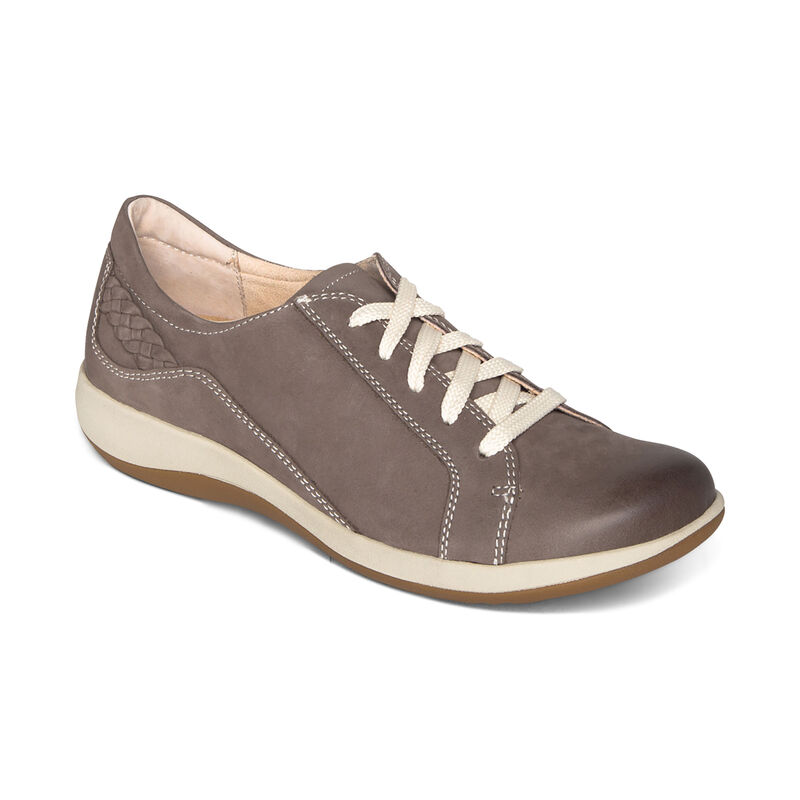 Scarpe Stringate Aetrex Dana Pizzo Up Oxford Donna Grigie | TUD8033WL