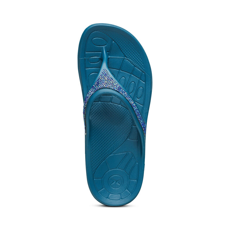 Infradito Aetrex Fiji Orthotic Donna Blu | TSM1353WT