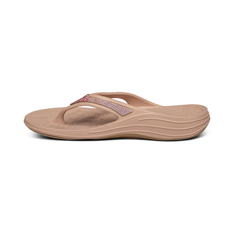 Infradito Aetrex Fiji Orthotic Donna Rosa Chiaro | YYP3411TU