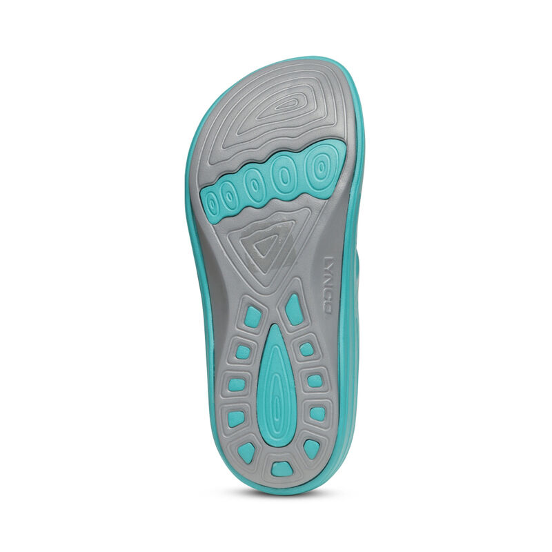 Infradito Aetrex Fiji Orthotic Donna Verde Acqua Chiaro | NER8157DV