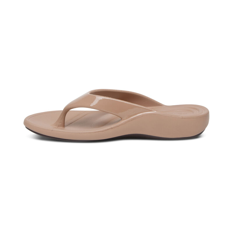 Infradito Aetrex Maui Orthotic Donna Beige | JDG9628WB