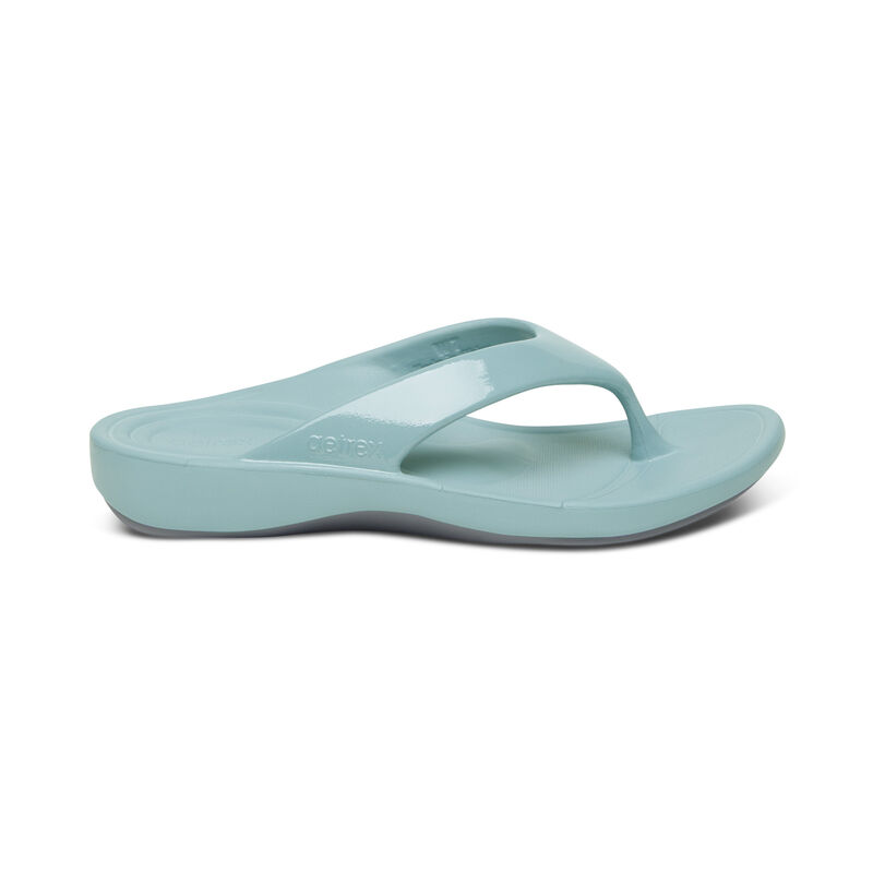 Infradito Aetrex Maui Orthotic Donna Blu | UYQ8268BE