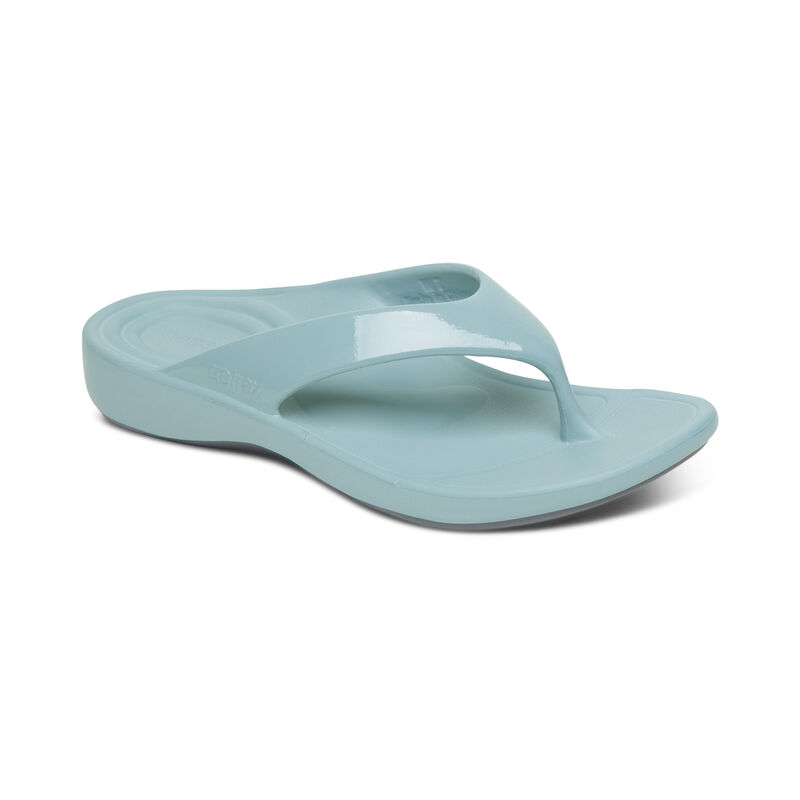 Infradito Aetrex Maui Orthotic Donna Blu | UYQ8268BE