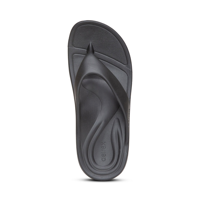 Infradito Aetrex Maui Orthotic Donna Nere | WZO9813CZ