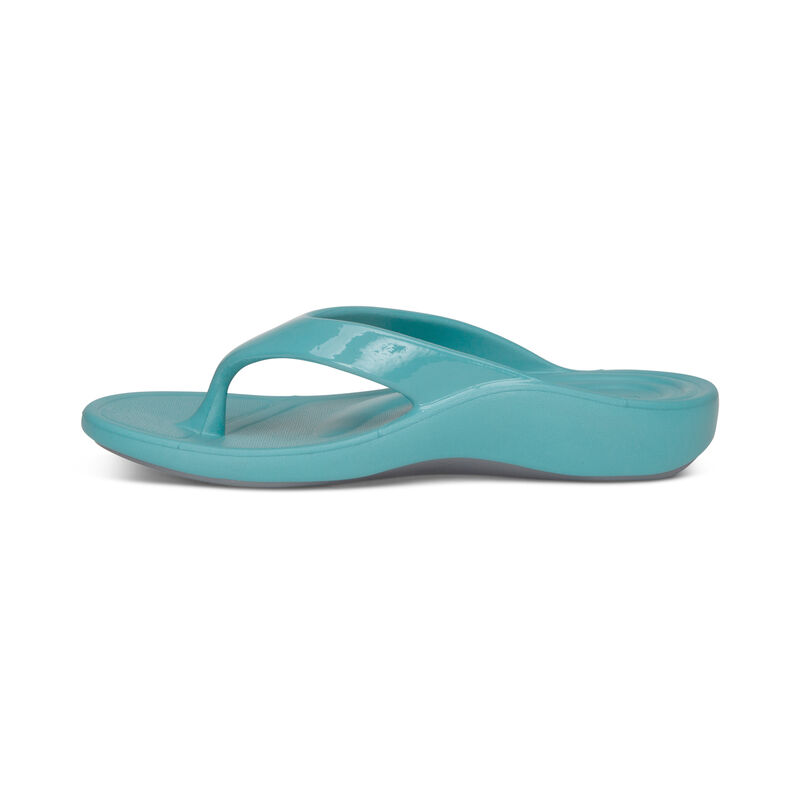 Infradito Aetrex Maui Orthotic Donna Verde Acqua Chiaro | WPK533CV