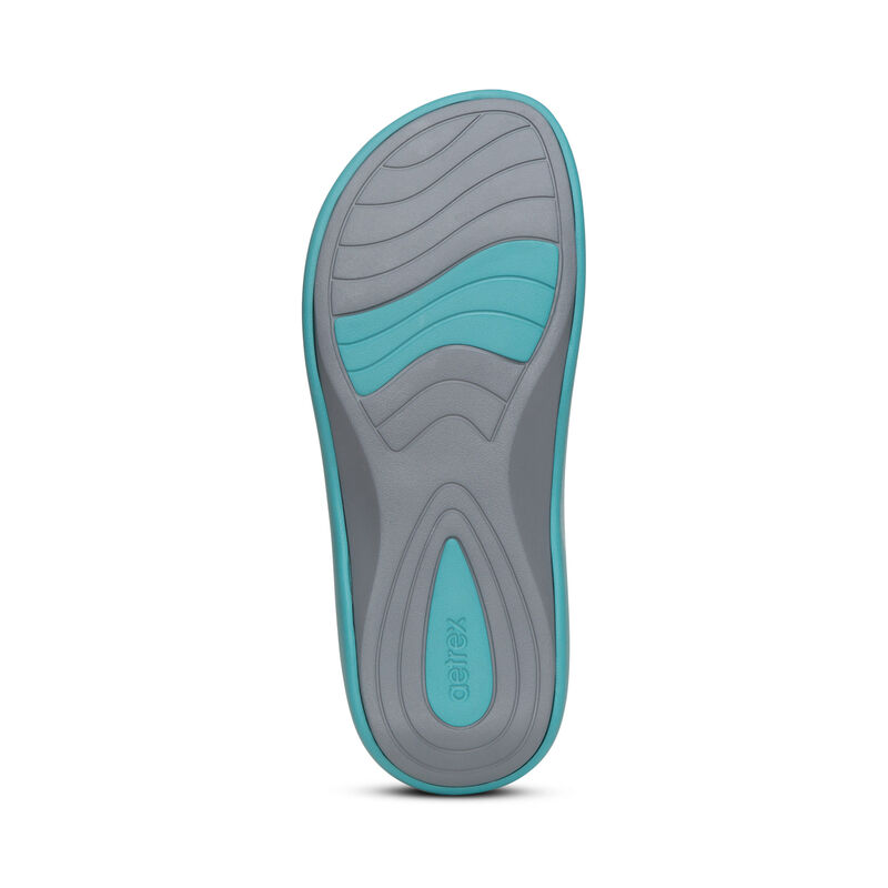 Infradito Aetrex Maui Orthotic Donna Verde Acqua Chiaro | WPK533CV