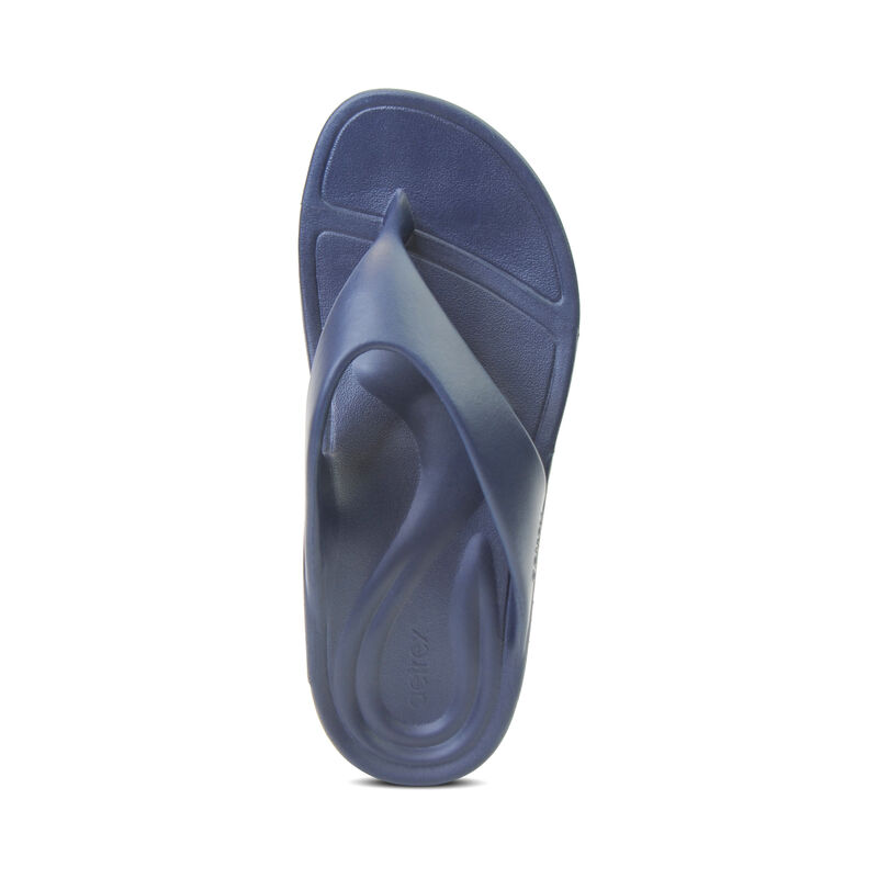 Infradito Aetrex Maui Orthotic Uomo Blu Marino | CWO491SQ