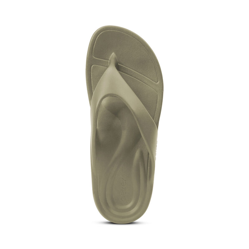 Infradito Aetrex Maui Orthotic Uomo Verdi | IUW1518IC