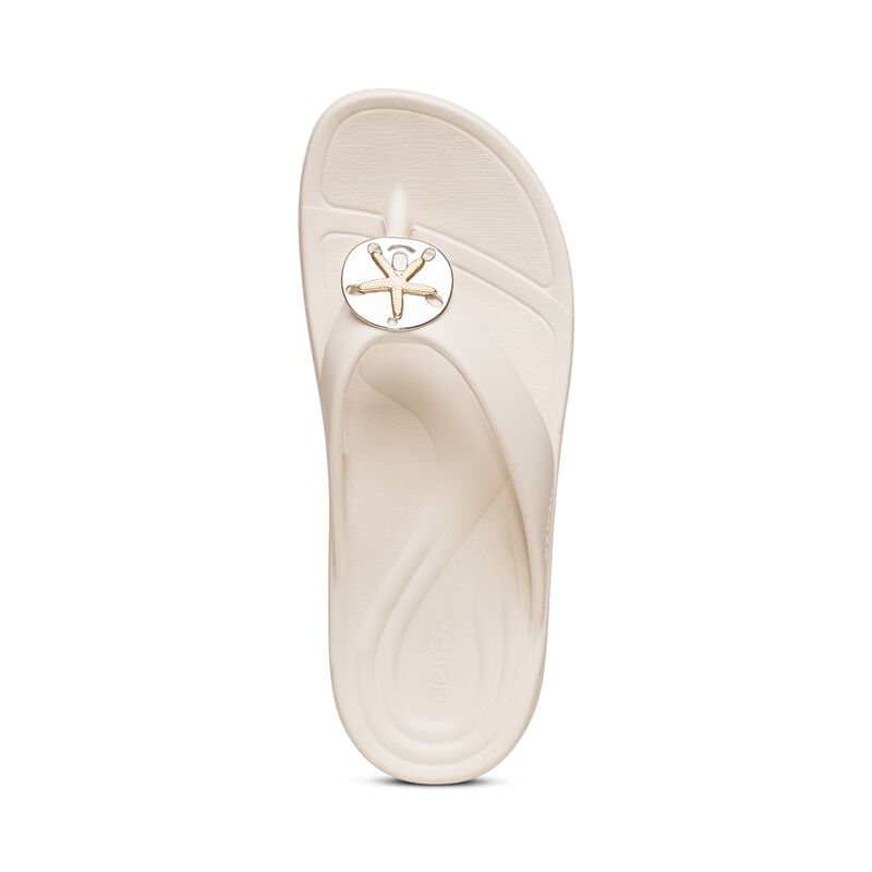 Infradito Aetrex Maui Starfish Orthotic Donna Bianche | WQF5133BD