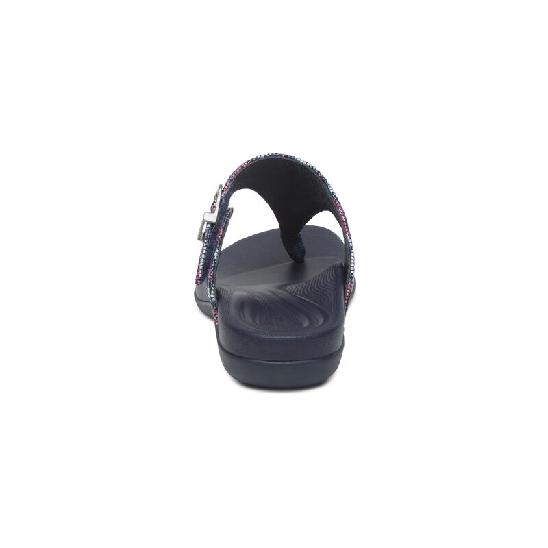 Infradito Aetrex Rita Adjustable Perizoma Donna Blu Marino | UJV1179QP