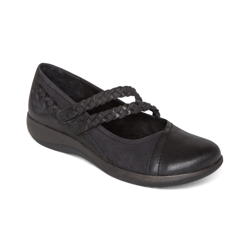 Mocassini Aetrex Annie Mary Jane Donna Nere | KKA3944NH