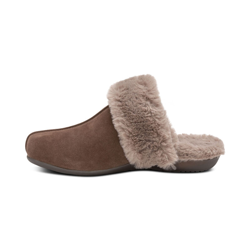 Pantofole Aetrex Arianna Arch Support Donna Marroni | INE2352KC