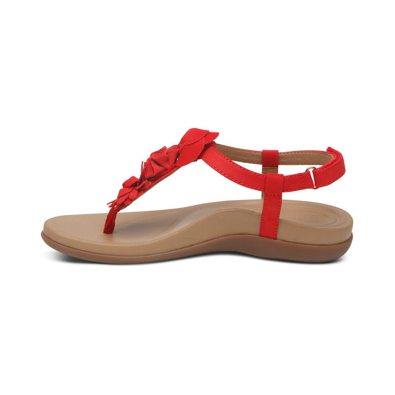 Sandali Aetrex Charli Perizoma Donna Rosse | LET3343MK