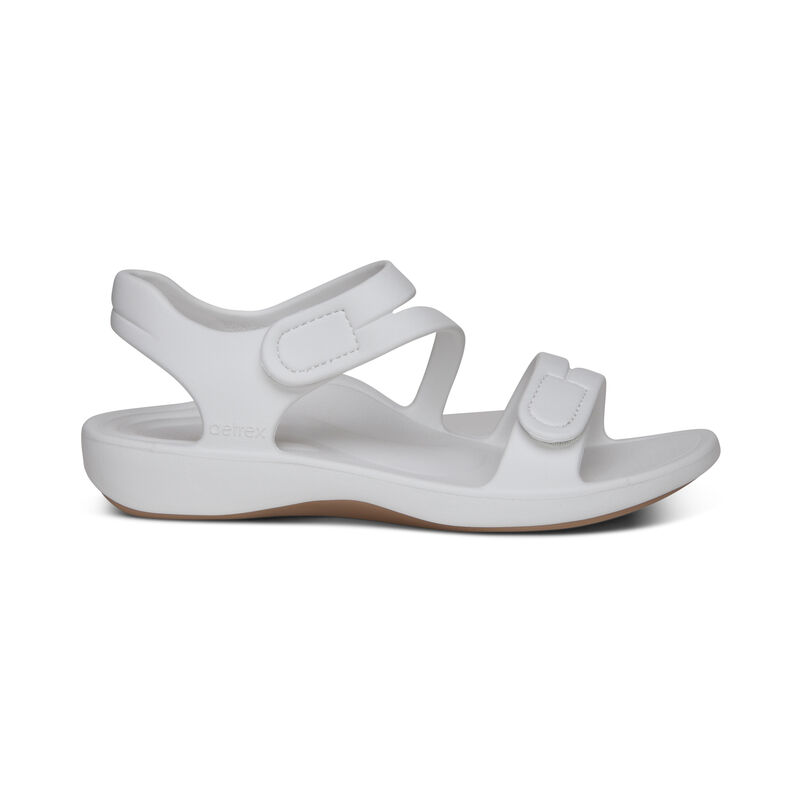 Sandali Aetrex Jillian Sportive Acqua-Friendly Donna Bianche | VZU2766IG