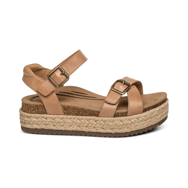 Sandali con Plateau Aetrex Paula Donna Marroni | PUF6098NL