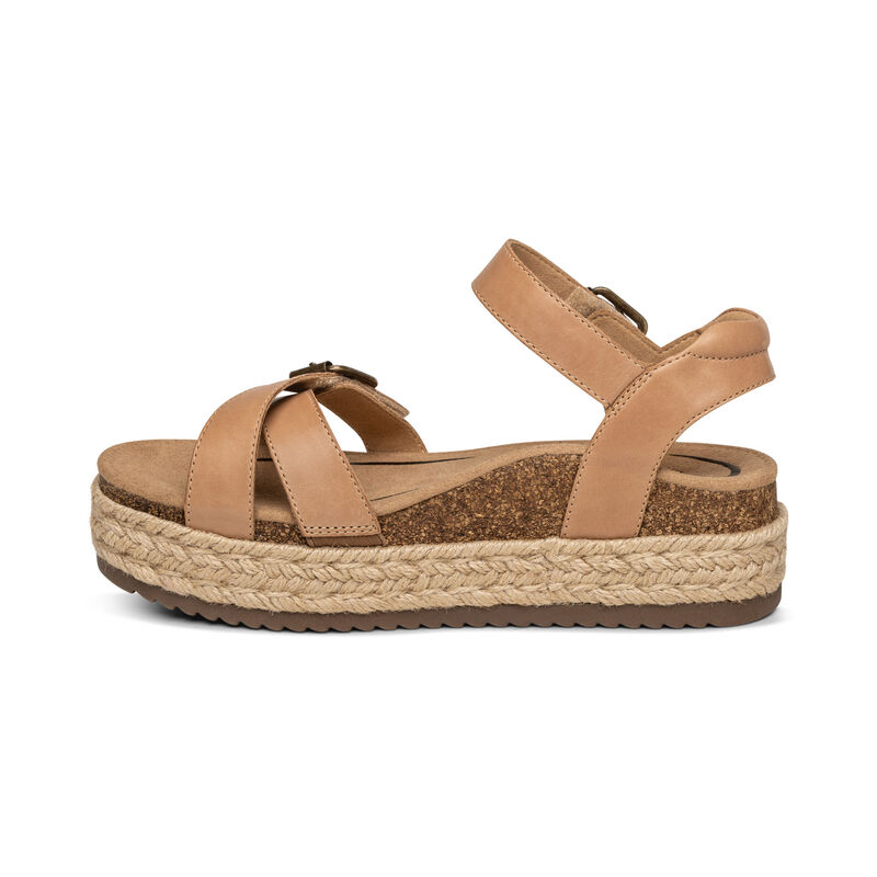 Sandali con Plateau Aetrex Paula Donna Marroni | PUF6098NL