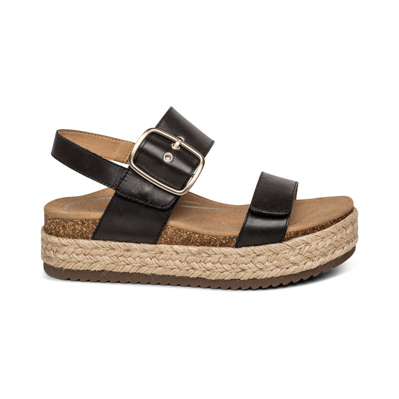 Sandali con Plateau Aetrex Vania Arch Support Donna Nere | GBP5875OT