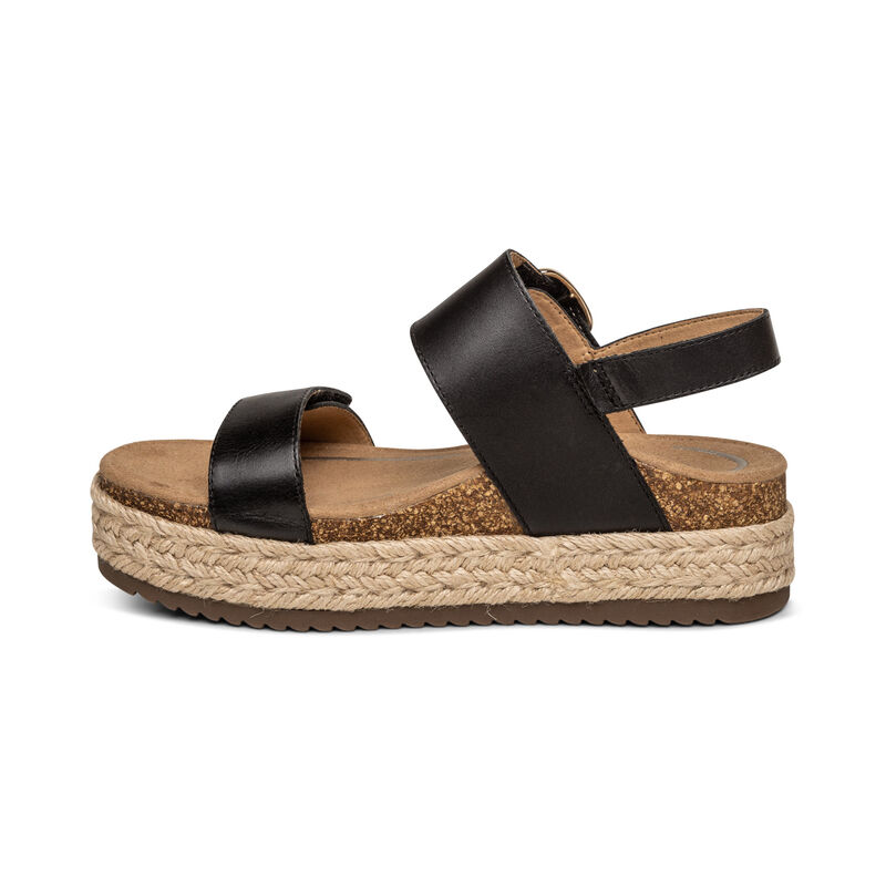 Sandali con Plateau Aetrex Vania Arch Support Donna Nere | GBP5875OT