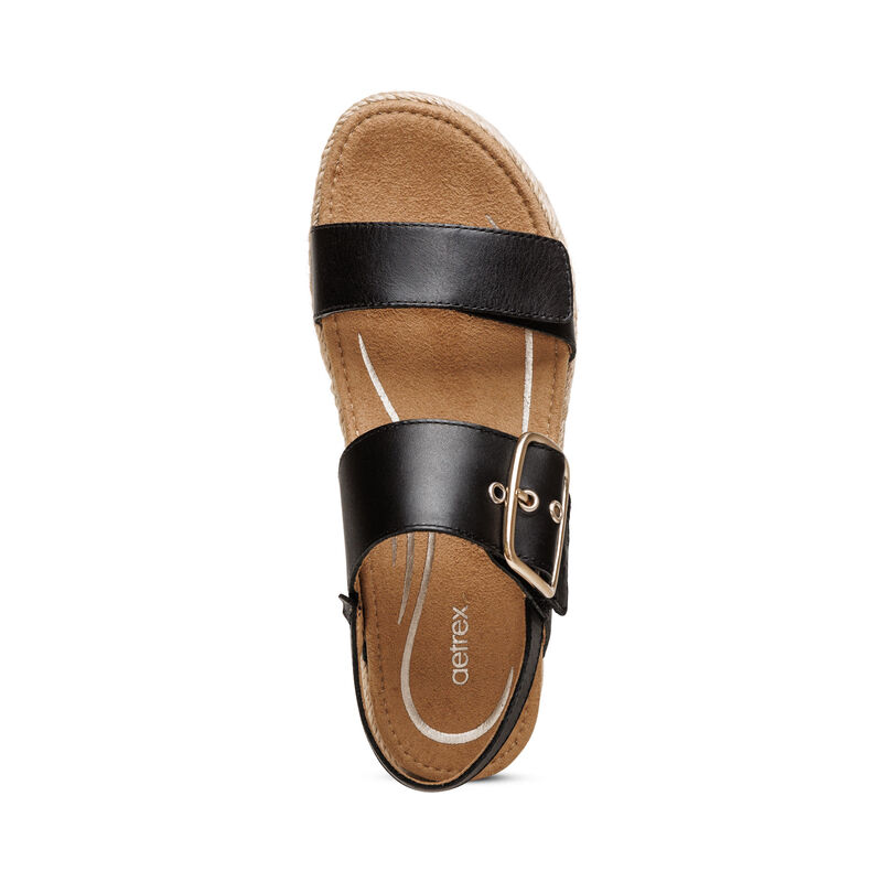 Sandali con Plateau Aetrex Vania Arch Support Donna Nere | GBP5875OT