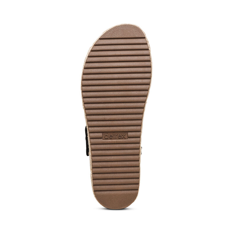 Sandali con Plateau Aetrex Vania Arch Support Donna Nere | GBP5875OT