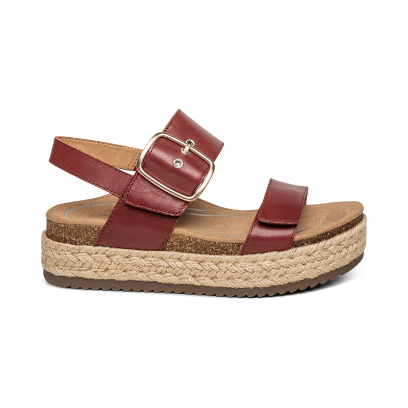 Sandali con Plateau Aetrex Vania Arch Support Donna Rosse | SGA7098RJ