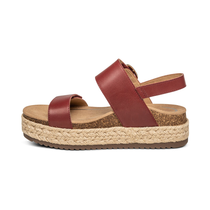 Sandali con Plateau Aetrex Vania Arch Support Donna Rosse | SGA7098RJ