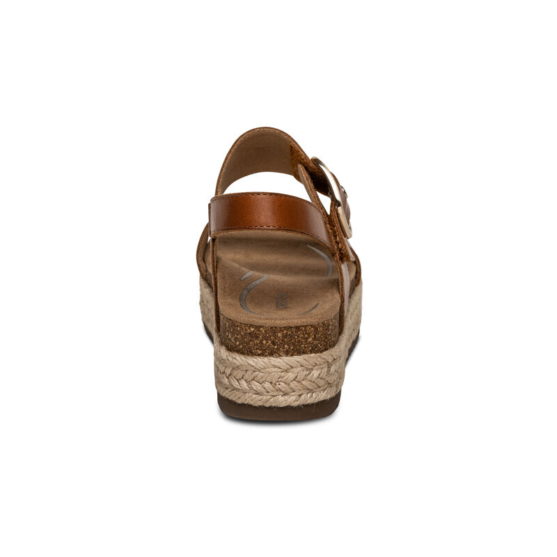 Sandali con Plateau Aetrex Vania Arch Support Donna Marroni Scuro | VLR9960VR