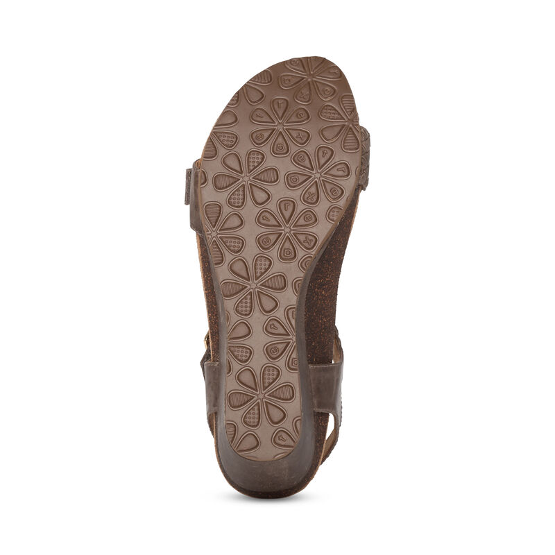 Sandali con Zeppa Aetrex Grace Adjustable Woven Donna Marroni Scuro | RJQ546KX