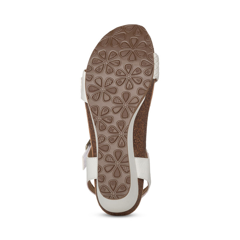 Sandali con Zeppa Aetrex Grace Adjustable Woven Donna Bianche | ZTD8045WZ