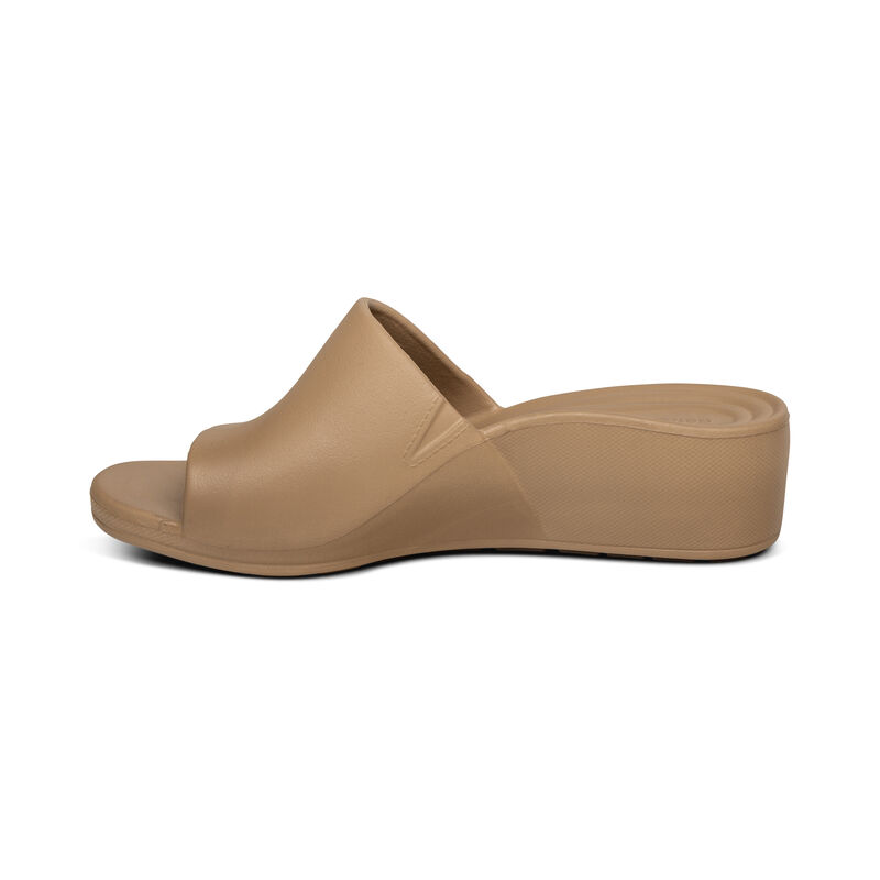 Sandali con Zeppa Aetrex Jamie Orthotic Donna Marroni | HMV4417MS