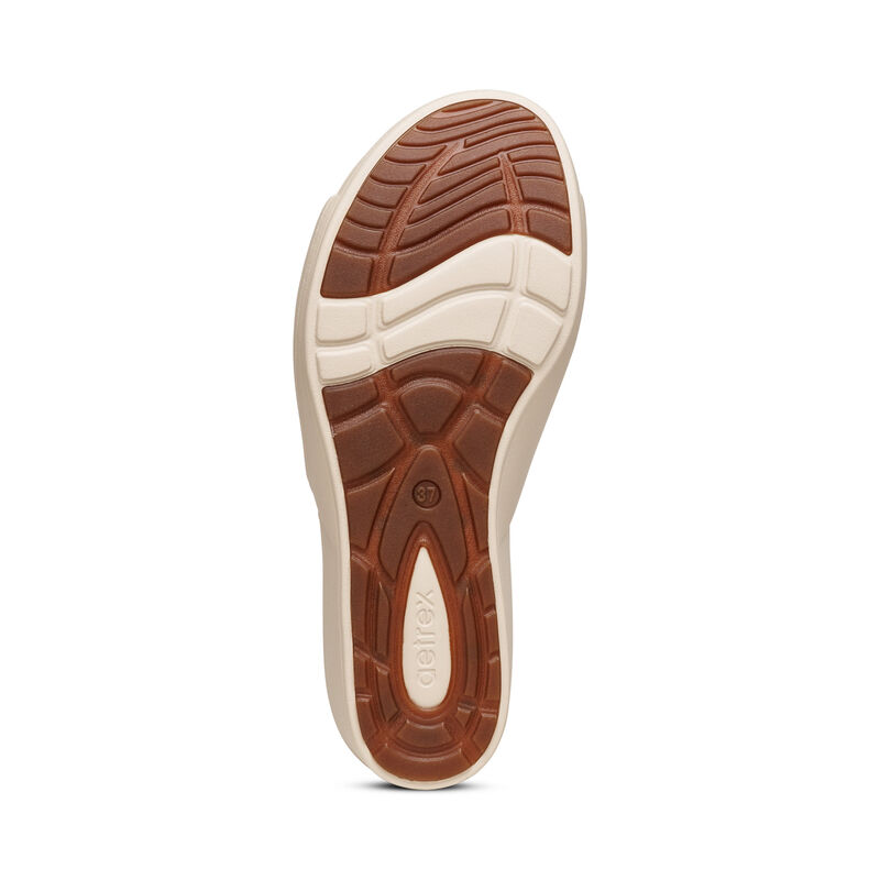 Sandali con Zeppa Aetrex Jamie Orthotic Donna Bianche | JLC8582AY