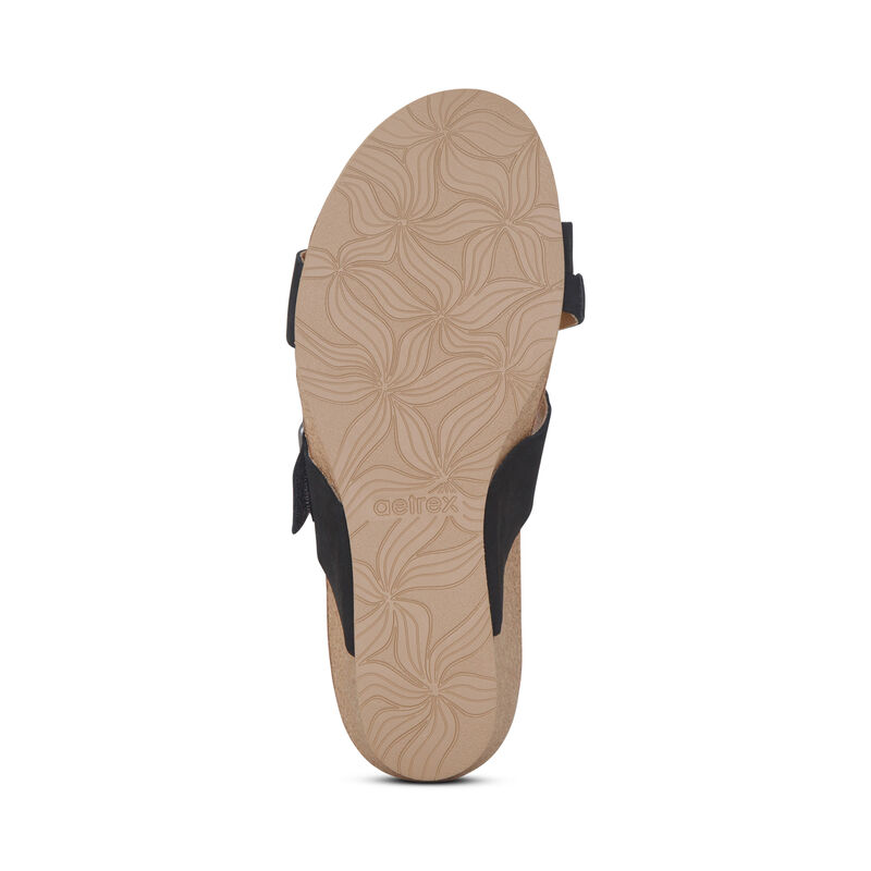 Sandali con Zeppa Aetrex Kimmy Arch Support Donna Nere | DJS7790SW