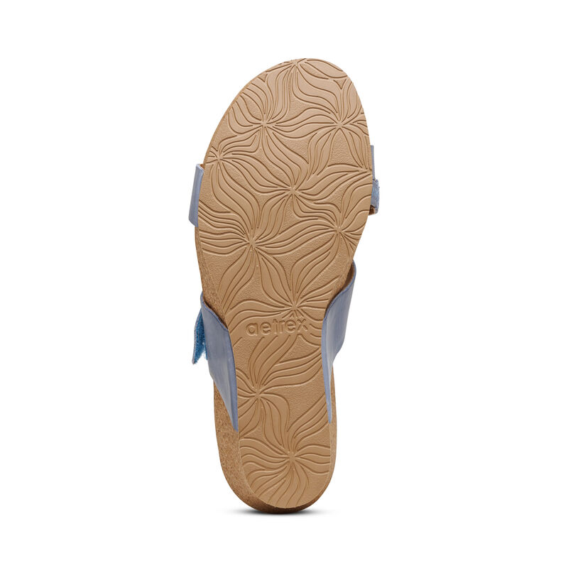 Sandali con Zeppa Aetrex Kimmy Arch Support Donna Blu | MDF19100AA