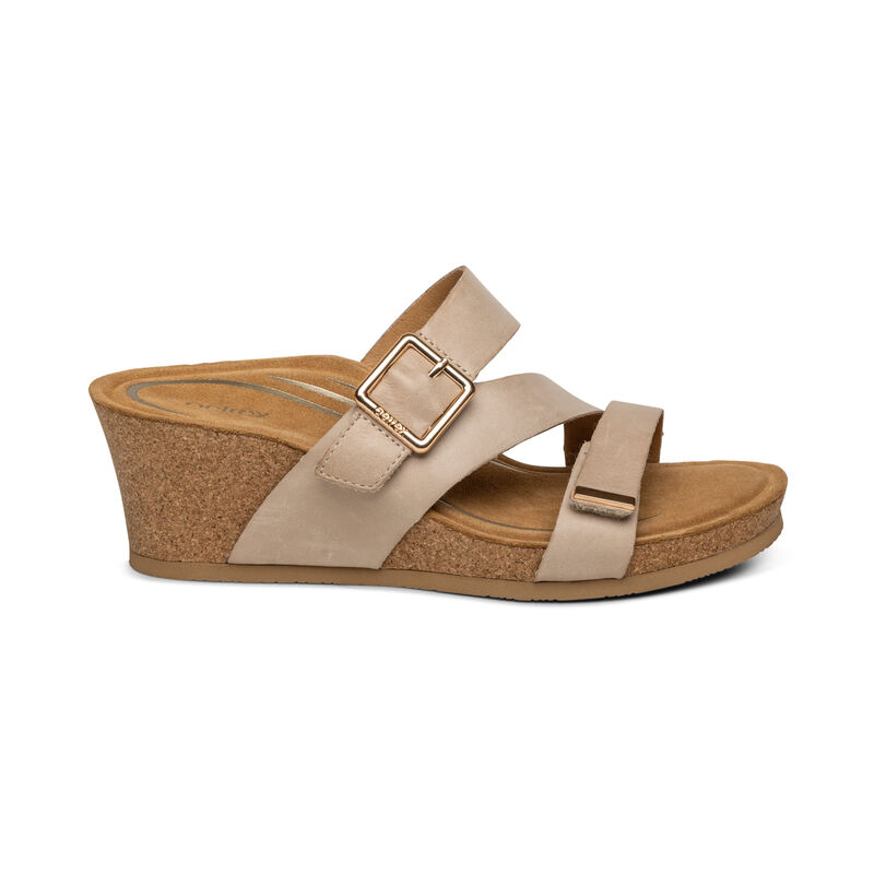 Sandali con Zeppa Aetrex Kimmy Arch Support Donna Beige | PPP1315IC