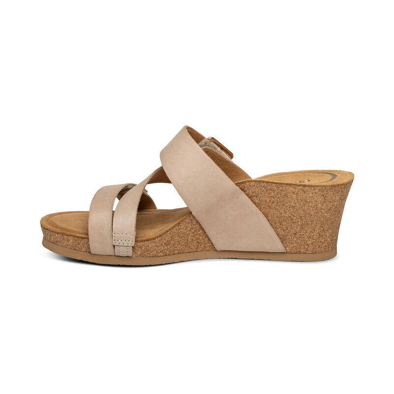 Sandali con Zeppa Aetrex Kimmy Arch Support Donna Beige | PPP1315IC