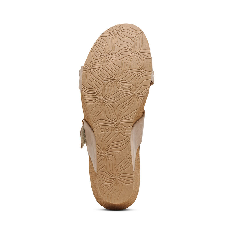 Sandali con Zeppa Aetrex Kimmy Arch Support Donna Beige | PPP1315IC