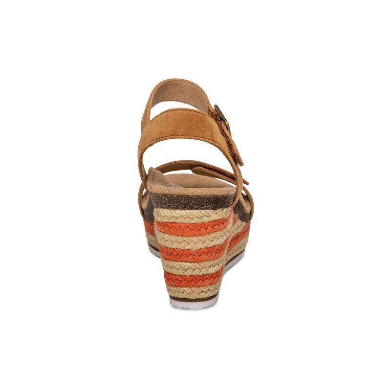 Sandali con Zeppa Aetrex Sydney Quarter Cinturino Espadrillas Donna Marroni | OAH10086EE