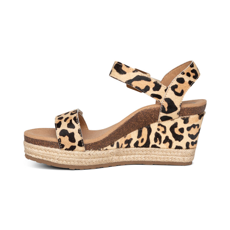 Sandali con Zeppa Aetrex Sydney Quarter Cinturino Espadrillas Donna Colorate | QEP91100BK