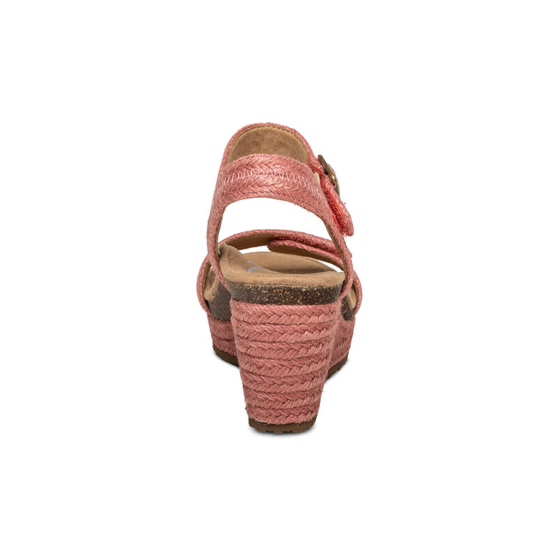 Sandali con Zeppa Aetrex Sydney Quarter Cinturino Espadrillas Donna Rosse | TSQ4435NT