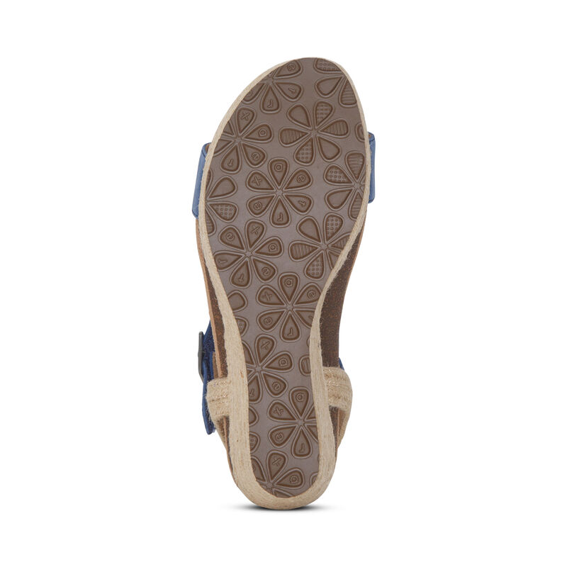 Sandali con Zeppa Aetrex Sydney Quarter Cinturino Espadrillas Donna Blu | YSX8331QD