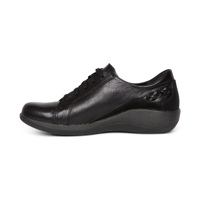 Scarpe Stringate Aetrex Dana Pizzo Up Oxford Donna Nere | MZR1366EE