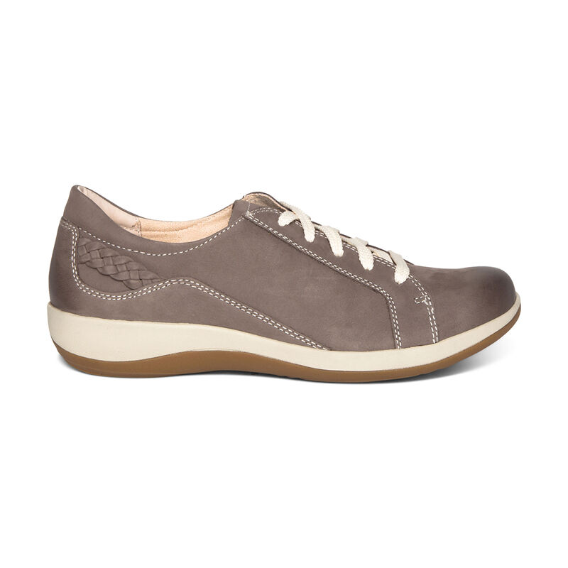 Scarpe Stringate Aetrex Dana Pizzo Up Oxford Donna Grigie | TUD8033WL