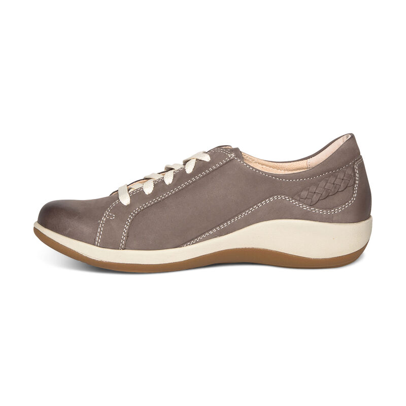 Scarpe Stringate Aetrex Dana Pizzo Up Oxford Donna Grigie | TUD8033WL