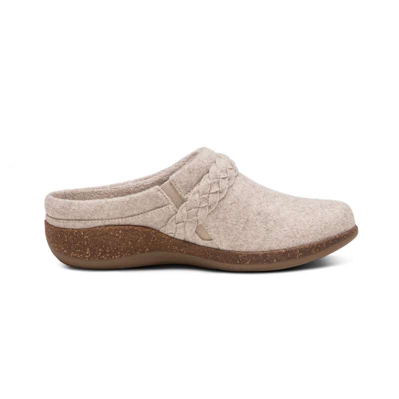 Zoccoli Aetrex Libby Comfort Donna Bianche Beige | FAN4012UX